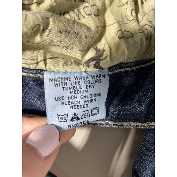 Cowgirl Tuff Co Wild Thing Bootcut Denim Jeans Women 34 Distressed Western Ranch - Picture 11 of 12